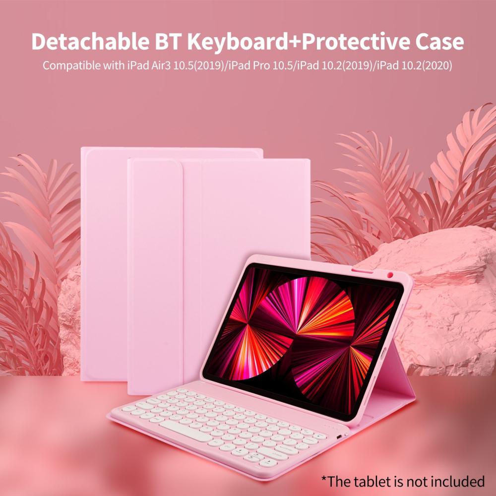 Keyboards & Mouse |   Detachable BT Keyboard+Protective Case Compatible with iPad Air3 10.5(2019)/iPad Pro 10.5/iPad 10.2(2019)/iPad 10.2(2020) Black Computer Peripherals Keyboards & Mouse