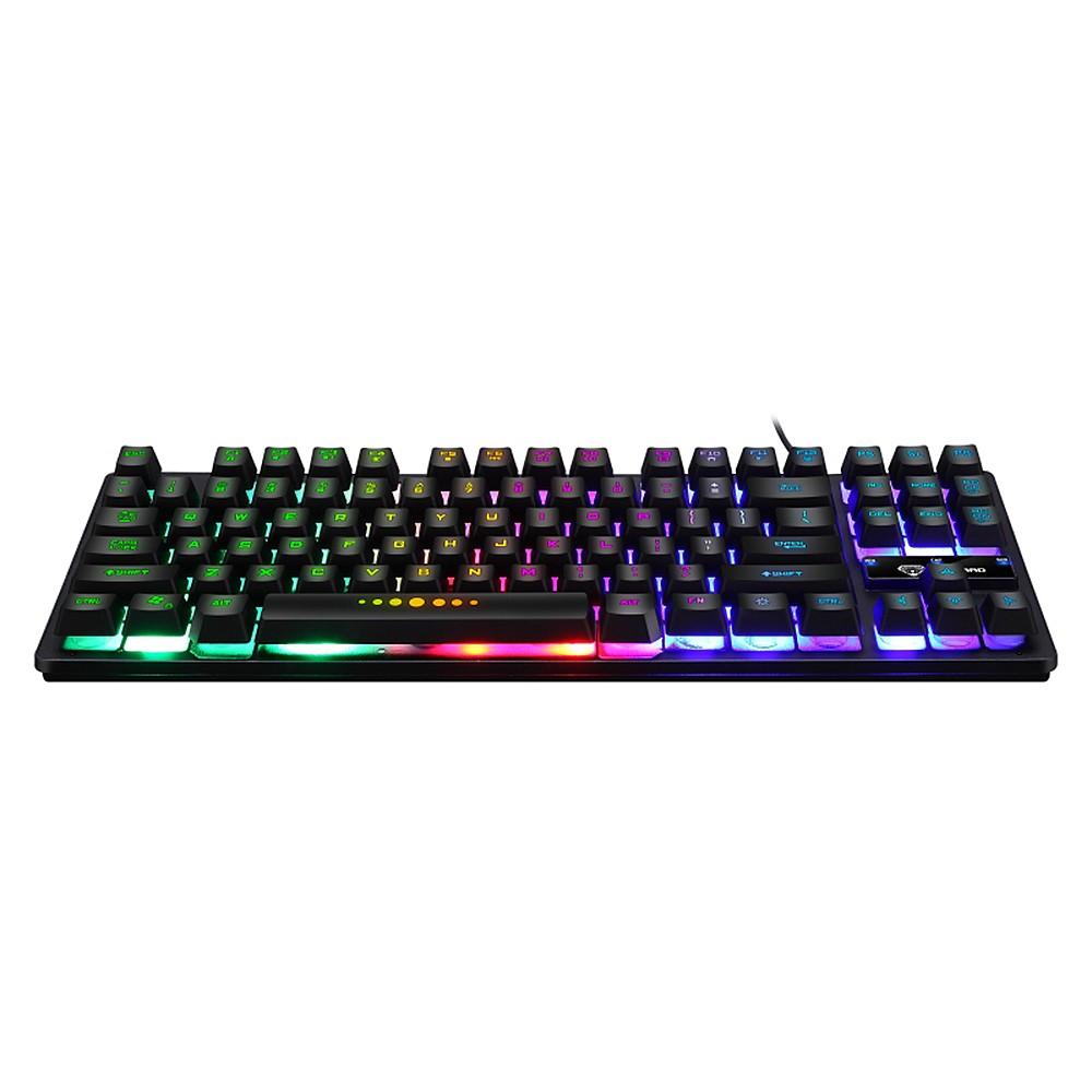 Keyboards & Mouse |   GK-10 USB Wired Keyboard Gaming Keyboard 87 Keys Colorful Backlight Keyboard Ergonomic Gaming Keyboard Black Computer Peripherals Keyboards & Mouse