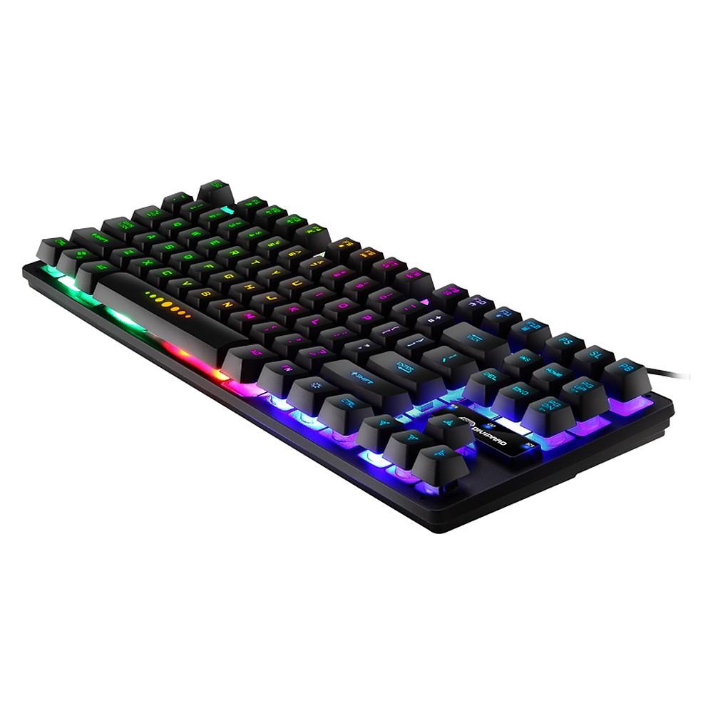 Keyboards & Mouse |   GK-10 USB Wired Keyboard Gaming Keyboard 87 Keys Colorful Backlight Keyboard Ergonomic Gaming Keyboard Black Computer Peripherals Keyboards & Mouse