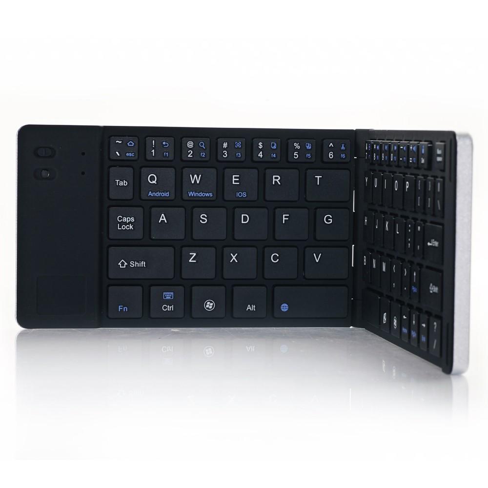 Keyboards & Mouse |   GK228 BT Wireless Keyboard 66 Keys Folding Mini Portable Office Keyboard with Stand for Phone/Tablet/Laptop Silver Computer Peripherals Keyboards & Mouse