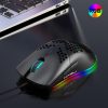 Keyboards & Mouse |   HXSJ J900 USB Wired Gaming Mouse RGB Gaming Mouse with Six Adjustable DPI Ergonomic Design for Desktop Laptop Black Computer Peripherals Keyboards & Mouse