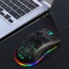 Keyboards & Mouse |   HXSJ J900 USB Wired Gaming Mouse RGB Gaming Mouse with Six Adjustable DPI Ergonomic Design for Desktop Laptop Black Computer Peripherals Keyboards & Mouse