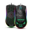 Keyboards & Mouse |   HXSJ J900 USB Wired Gaming Mouse RGB Gaming Mouse with Six Adjustable DPI Ergonomic Design for Desktop Laptop Black Computer Peripherals Keyboards & Mouse