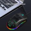 Keyboards & Mouse |   HXSJ J900 USB Wired Gaming Mouse RGB Gaming Mouse with Six Adjustable DPI Ergonomic Design for Desktop Laptop Black Computer Peripherals Keyboards & Mouse