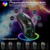 Keyboards & Mouse |   HXSJ J900 USB Wired Gaming Mouse RGB Gaming Mouse with Six Adjustable DPI Ergonomic Design for Desktop Laptop Black Computer Peripherals Keyboards & Mouse