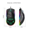 Keyboards & Mouse |   HXSJ J900 USB Wired Gaming Mouse RGB Gaming Mouse with Six Adjustable DPI Ergonomic Design for Desktop Laptop Black Computer Peripherals Keyboards & Mouse