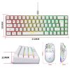 Keyboards & Mouse |   HXSJ Keyboard and Mouse Combo Wired K68 RGB Streamer Mini Gaming Keyboard Membrane Keyboard and 2.4G Wireless Mechanical RGB Gaming Mouse 3600DPI 11 RGB Lighting Modes for Game/Office Computer Peripherals Keyboards & Mouse