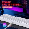 Keyboards & Mouse |   HXSJ Keyboard and Mouse Combo Wired K68 RGB Streamer Mini Gaming Keyboard Membrane Keyboard and 2.4G Wireless Mechanical RGB Gaming Mouse 3600DPI 11 RGB Lighting Modes for Game/Office Computer Peripherals Keyboards & Mouse