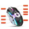 Keyboards & Mouse |   HXSJ T30 Wireless Mouse 2.4G USB Receiver with 5 Backlit RGB Mode Mechanical Gaming Mouse for PC Computer Notebook Rechargeable Battery 2400DPI Adjustable Level Computer Peripherals Keyboards & Mouse