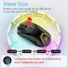 Keyboards & Mouse |   HXSJ T40 Wireless 2.4G Dual BT5.1 Tri-Mode Rechargeable Gaming Mouse 4000DPI Adjustable E-sports Mice Cool RGB Lights Long Endurance Battery For Computer Laptop PC Computer Peripherals Keyboards & Mouse