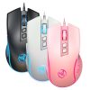 Keyboards & Mouse |   HXSJ X100 Wired Gaming Mouse Ergonomic Gaming Office Mouse 7-color Breathing Light Effect 4-gear Adjustable DPI Pink Computer Peripherals Keyboards & Mouse