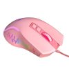 Keyboards & Mouse |   HXSJ X100 Wired Gaming Mouse Ergonomic Gaming Office Mouse 7-color Breathing Light Effect 4-gear Adjustable DPI Pink Computer Peripherals Keyboards & Mouse