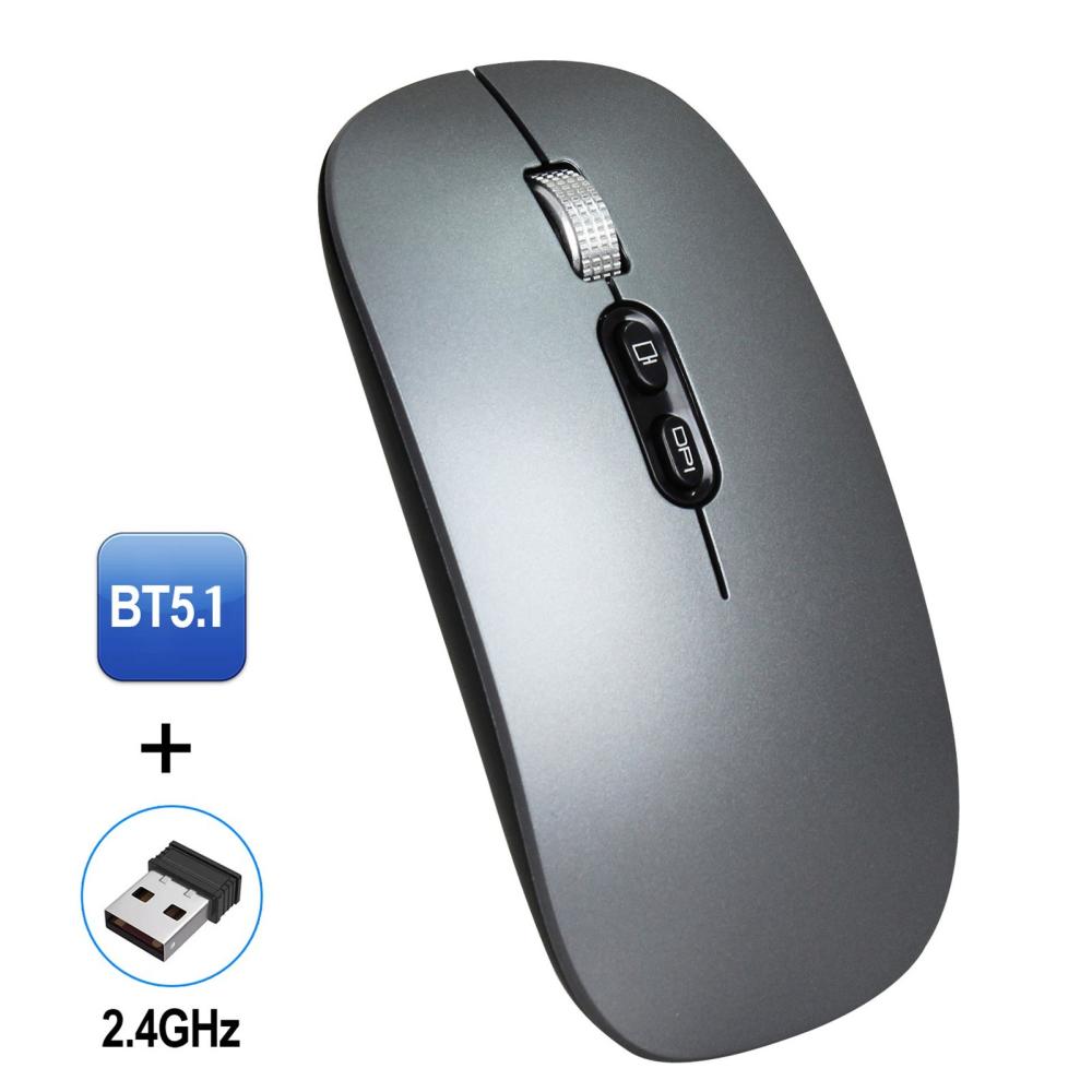 Keyboards & Mouse |   M103 2.4G+BT5.1 Wireless Dual-mode Mouse Ergonomic Office Mice 3-gear Adjustable DPI Built-in 500mAh Lithium Battery Grey Computer Peripherals Keyboards & Mouse