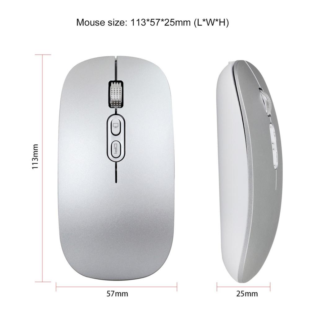 Keyboards & Mouse |   M103 2.4G+BT5.1 Wireless Dual-mode Mouse Ergonomic Office Mice 3-gear Adjustable DPI Built-in 500mAh Lithium Battery Grey Computer Peripherals Keyboards & Mouse