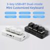 Keyboards & Mouse |   MK321BT 3-key Mini Customized Keyboard with Mechanical Blue Switch USB+BT Dual-mode Connection for Office Game Multimedia White Computer Peripherals Keyboards & Mouse