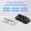 Keyboards & Mouse |   MK321U 3-key Wired Mini Customized Keyboard with Mechanical Blue Switch Detachable Data Cable for Office Game Multimedia White Computer Peripherals Keyboards & Mouse