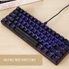 Keyboards & Mouse |   MOTOSPEED CK61 RGB Mechanical Gaming Keyboard OUTMU Red Switches Keyboard 61 Keys Anti-ghosting with Backlight for Gaming Black Computer Peripherals Keyboards & Mouse