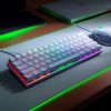 Keyboards & Mouse |   Razer Huntsman Mini Mechanical Keyboard Linear Optical Switch 61 Keys Wired RGB Keyboard for PC Laptop Silver Computer Peripherals Keyboards & Mouse