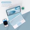 Keyboards & Mouse |   TP-9709 Wireless BT Keyboard USB Keypad with PU Leather Protecting Case for Tablet Compatible with iPad Air2 9.7in/ iPad 9.7in(2017)/ iPad 9.7in(2018)/ iPad Pro 9.7in Computer Peripherals Keyboards & Mouse