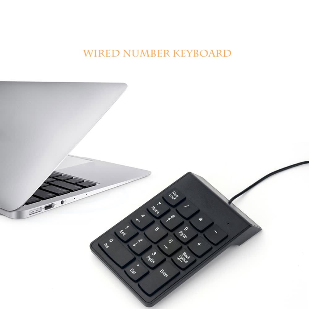 Keyboards & Mouse |   Wired USB Numeric Keypad Slim Mini Number Pad Digital Keyboard 18 Keys for iMac/Mac Pro/MacBook/MacBook Air/Pro Laptop PC Notebook Desktop Computer Peripherals Keyboards & Mouse