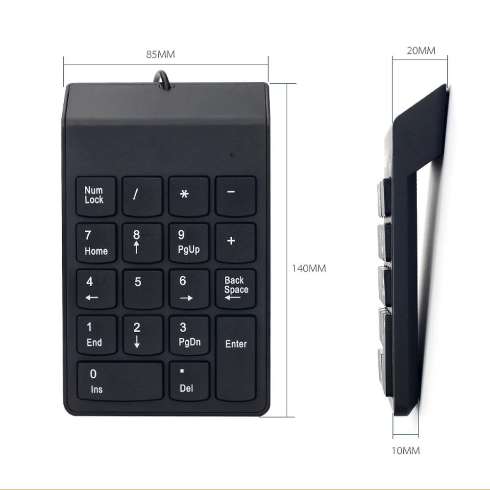 Keyboards & Mouse |   Wired USB Numeric Keypad Slim Mini Number Pad Digital Keyboard 18 Keys for iMac/Mac Pro/MacBook/MacBook Air/Pro Laptop PC Notebook Desktop Computer Peripherals Keyboards & Mouse