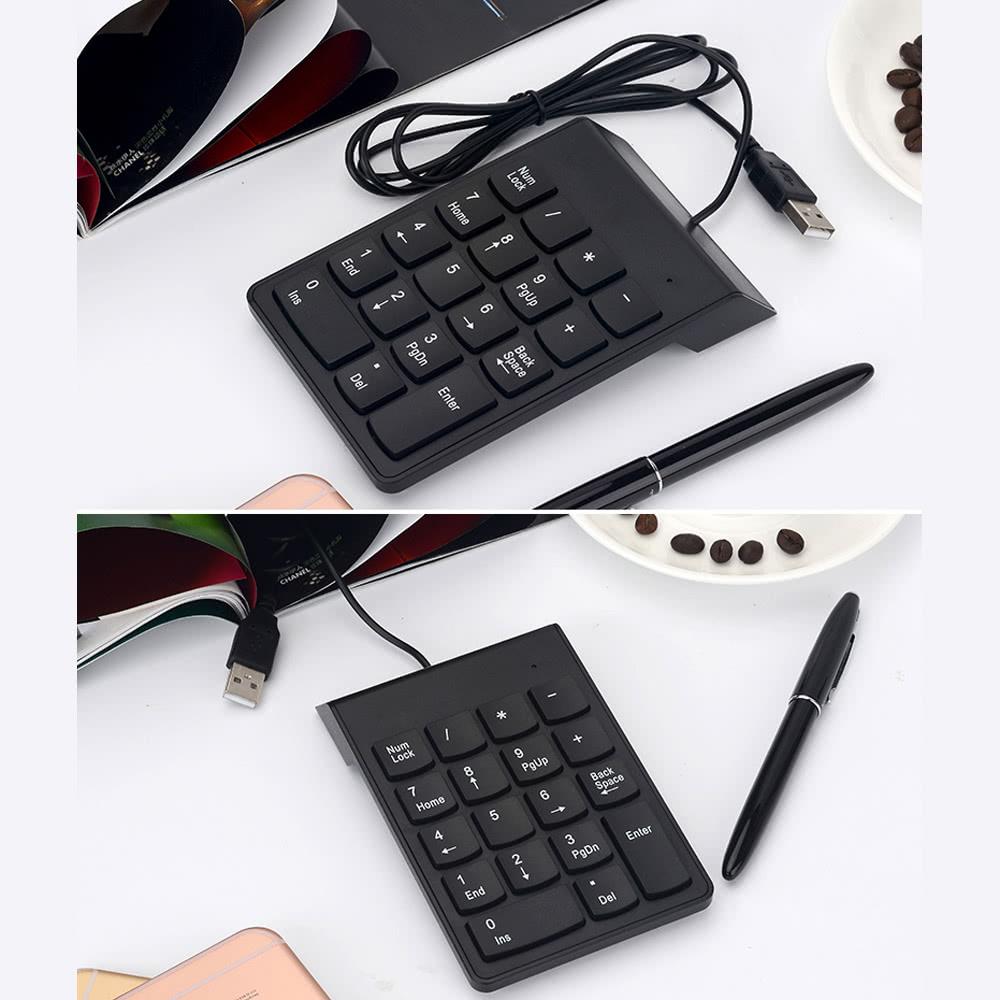 Keyboards & Mouse |   Wired USB Numeric Keypad Slim Mini Number Pad Digital Keyboard 18 Keys for iMac/Mac Pro/MacBook/MacBook Air/Pro Laptop PC Notebook Desktop Computer Peripherals Keyboards & Mouse