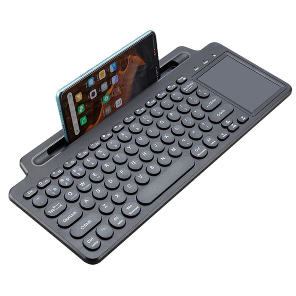 Keyboards & Mouse |   Wireless BT Keyboard 2.4GHz Keyboard Desktop Ultra-thin Keyboard Tablet PC Mobile Phone Slot with Touchpad for Tablet PC Mobile Phone Laptop Notebook Computer Peripherals Keyboards & Mouse