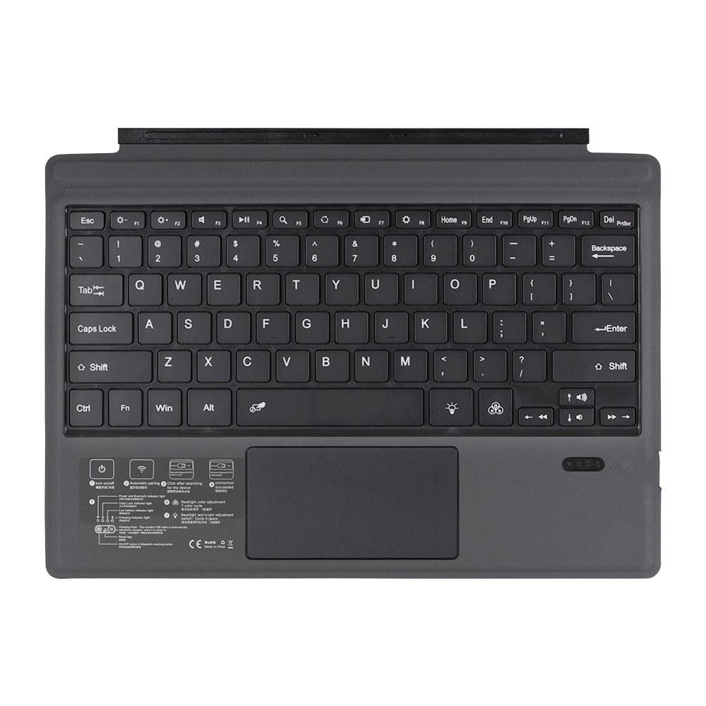 Keyboards & Mouse |   Wireless BT Keyboard Portable Ultra-thin Backlight Tablet Keyboard with Large Size Touchpad Compatible with Surface Pro 3/4/5/6/7 Computer Peripherals Keyboards & Mouse