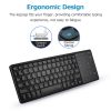 Keyboards & Mouse |   Wireless Dual-mode Keyboard 2.4G/BT Wireless Connection Ergonomic Design with Touchpad Wide Compatibility Computer Peripherals Keyboards & Mouse