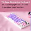 Keyboards & Mouse |   Wireless Mechanical Keyboard K87 Keyboard RGB Mechanical Keyboard  Three Mode Connectivity  18 Lighting Effects  Hot Swap  High Capacity Battery  DIY Software Support  for PC Gaming and Typing (Red Switch) Computer Peripherals Keyboards & Mouse