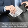 Keyboards & Mouse |   Wireless Numeric Keyboard Aluminium 34 Key BT Keyboard Built-in Rechargeable Battery Keypad for Windows/iOS/Android (Silver) Computer Peripherals Keyboards & Mouse