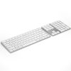 Keyboards & Mouse |   Wireless Numeric Keyboard Aluminium 34 Key BT Keyboard Built-in Rechargeable Battery Keypad for Windows/iOS/Android (Silver) Computer Peripherals Keyboards & Mouse