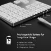 Keyboards & Mouse |   Wireless Numeric Keyboard Aluminium 34 Key BT Keyboard Built-in Rechargeable Battery Keypad for Windows/iOS/Android (Silver) Computer Peripherals Keyboards & Mouse