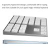 Keyboards & Mouse |   Wireless Numeric Keyboard Aluminium 34 Key BT Keyboard Built-in Rechargeable Battery Keypad for Windows/iOS/Android (Silver) Computer Peripherals Keyboards & Mouse