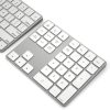 Keyboards & Mouse |   Wireless Numeric Keyboard Aluminium 34 Key BT Keyboard Built-in Rechargeable Battery Keypad for Windows/iOS/Android (Silver) Computer Peripherals Keyboards & Mouse