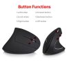 Keyboards & Mouse |   YWYT 2.4G Wireless Vertical Mouse Ergonomic Vertical Mouse Upright Mouse Optical Mouse 3 Adjustable DPI Levels/ Plug&Play Black Computer Peripherals Keyboards & Mouse