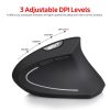 Keyboards & Mouse |   YWYT 2.4G Wireless Vertical Mouse Ergonomic Vertical Mouse Upright Mouse Optical Mouse 3 Adjustable DPI Levels/ Plug&Play Black Computer Peripherals Keyboards & Mouse