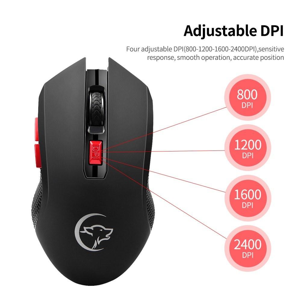 Keyboards & Mouse |   YWYT G817 Wireless Mouse 2.4G Wireless Gaming Mouse 2400DPI 6 Buttons Optical Ergonomic Mouse with USB Receiver for PC Laptop Computer Peripherals Keyboards & Mouse