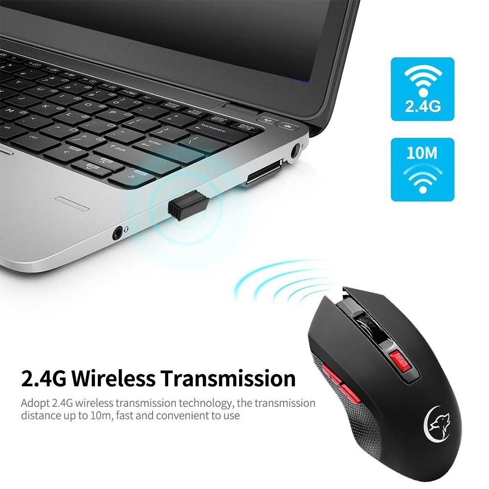 Keyboards & Mouse |   YWYT G817 Wireless Mouse 2.4G Wireless Gaming Mouse 2400DPI 6 Buttons Optical Ergonomic Mouse with USB Receiver for PC Laptop Computer Peripherals Keyboards & Mouse