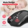 Keyboards & Mouse |   YWYT G851 2.4GHz Wireless Mouse Rechargeable Mute Mouse Ergonomic Mouse with Colorful Light Effect for Desktop Laptop Computer Peripherals Keyboards & Mouse