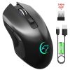 Keyboards & Mouse |   YWYT G851 2.4GHz Wireless Mouse Rechargeable Mute Mouse Ergonomic Mouse with Colorful Light Effect for Desktop Laptop Computer Peripherals Keyboards & Mouse