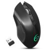 Keyboards & Mouse |   YWYT G851 2.4GHz Wireless Mouse Rechargeable Mute Mouse Ergonomic Mouse with Colorful Light Effect for Desktop Laptop Computer Peripherals Keyboards & Mouse