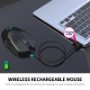 Keyboards & Mouse |   YWYT G851 2.4GHz Wireless Mouse Rechargeable Mute Mouse Ergonomic Mouse with Colorful Light Effect for Desktop Laptop Computer Peripherals Keyboards & Mouse