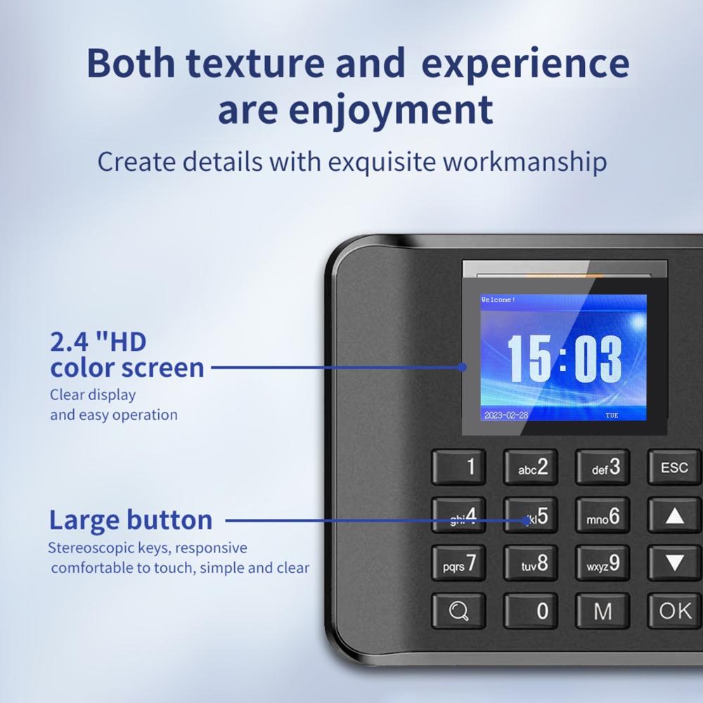 Office Electronics |   2.4 Inch LCD Screen Intelligent Biometric Fingerprint Password Attendance Machine with U Disk Office Electronics Office Electronics