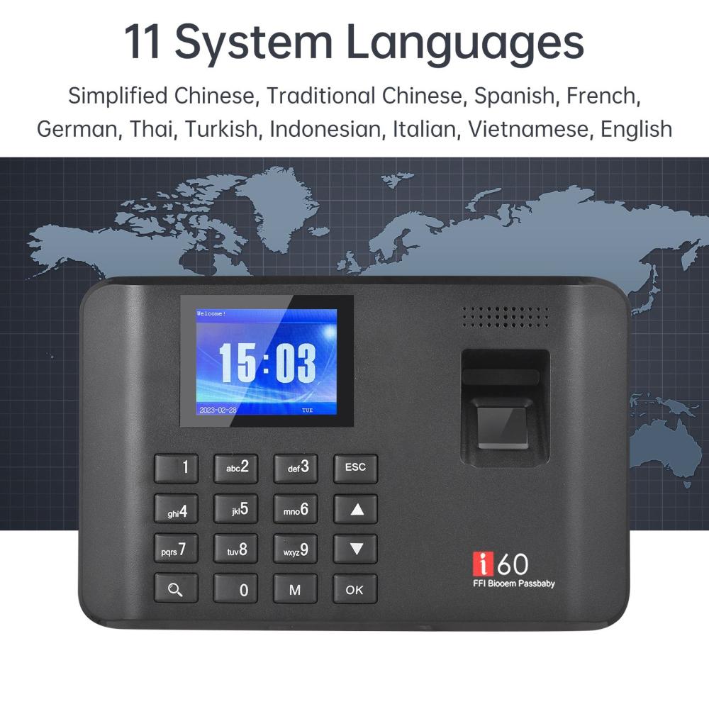 Office Electronics |   2.4 Inch LCD Screen Intelligent Biometric Fingerprint Password Attendance Machine with U Disk Office Electronics Office Electronics