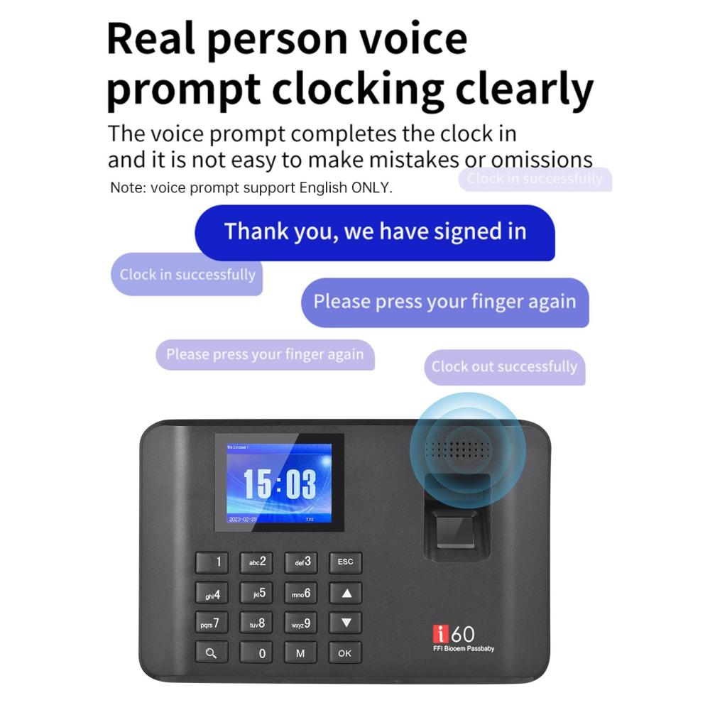 Office Electronics |   2.4 Inch LCD Screen Intelligent Biometric Fingerprint Password Attendance Machine with U Disk Office Electronics Office Electronics