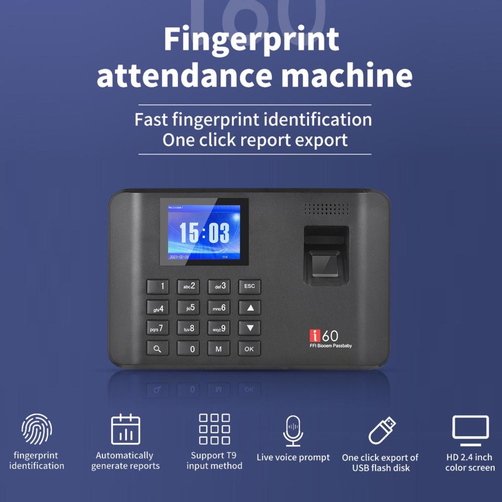 Office Electronics |   2.4 Inch LCD Screen Intelligent Biometric Fingerprint Password Attendance Machine with U Disk Office Electronics Office Electronics