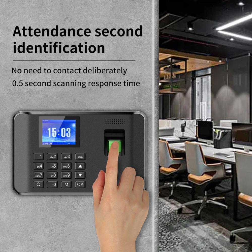 Office Electronics |   2.4 Inch LCD Screen Intelligent Biometric Fingerprint Password Attendance Machine with U Disk Office Electronics Office Electronics