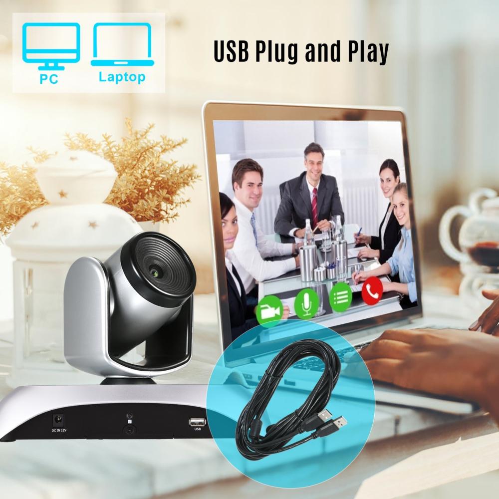 Office Electronics |   Aibecy 1080P HD Video Conference Camera 3X Optical Zoom Wide Angle Webcam Supported H.264 Hard Compression 355° Rotation Plug & Play with Remote Control for Video Meetings Training Teaching Office Electronics Office Electronics