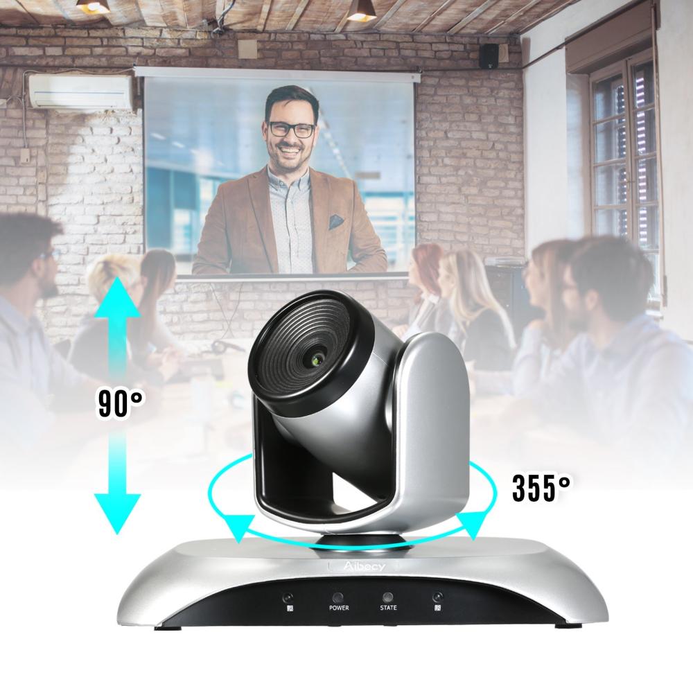 Office Electronics |   Aibecy 1080P HD Video Conference Camera 3X Optical Zoom Wide Angle Webcam Supported H.264 Hard Compression 355° Rotation Plug & Play with Remote Control for Video Meetings Training Teaching Office Electronics Office Electronics